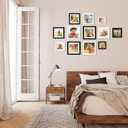 KINLINK 9x9 Picture Frame Black, Wooden Square Photo Frame Matted 7x7 with Plexiglass for 7x7 with Mat or 9x9 without Mat for Table and Wall Display