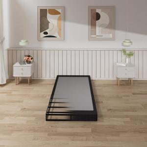 Tyndall Box Spring for Twin Bed, 5 inch Twin Box Spring Only, Strong Metal Frame Mattress Foundation, No Noise, Easy Assembly, Non Slip, Black
