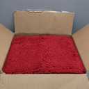 Muddy Mat Pack of 3 Highly Absorbent Microfiber Dog Door Mat and Pet Rug, Non Slip Thick Washable Area Mat Soft Chenille for Kitchen Bathroom Bedroom and Outdoor - Red Small, Medium & Large