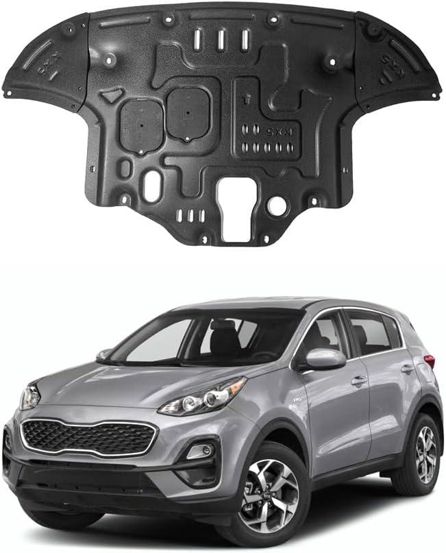 Engine Splash Shield Fit for Kia Sportage 2017-2022 Front Wheel Drive Engine Case Guard Under Cover Compatible with Sportage 2018-2021 Front Engine Guard Mud Flapsm,Not Fit for All Wheel Drive