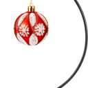 Baderke Ornament Display Stand, Ornament Hanger Holder Glass Ball Air Plant Holder, Hanging Terrarium Stand for Christmas Wedding, Home Office Decor,10.43" H(Black)