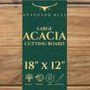 Premium Acacia Wood Cutting Board  18x12 End Grain Wood Cutting Board for Kitchen  Non Toxic Wooden Chopping Board for Meat, Vegetables, Cheese & Serving
