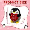 2 x Mom Gifts from Daughter Son - Handmade Penguin Crochet Birthday Gift for Moms, Mama, Mother in Law & Step Mom, I Love You Small Cute Stuff Things