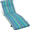 Blazing Needles Outdoor Chaise Lounge Cushion, 72" x 24", Pike Azure