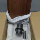 360 Rotating Wood Car Tray & Desk for Laptop - Steering Wheel Cup Holder Table, Car Accessories for Women & Men, Compatible with Tesla Model Y/3/S, Ford F150/Explorer/Maverick & Most Vehicles (Square Floating Table + Gap Storage (Walnut Color))