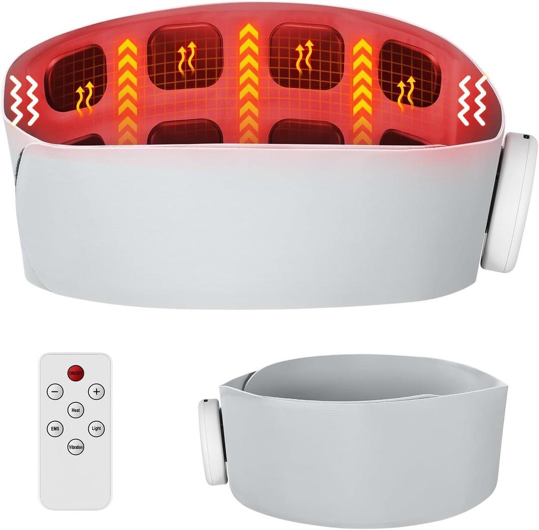 Portable Heating Pad, Rechargeable & Adjustable Waist Belt 3 Heat Large Coverage, Back or Belly Cordless Heating Pad, Gifts for Her Dad Mom Men Women Elderly