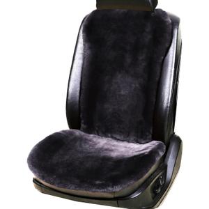 Dotesy 2 Packs Genuine Australia Sheepskin Auto Front Seat Cushion Natural Wool Car Seat Cover Protector Pad Soft Warm Winter Universal for Women Office Chair Car Dcor (Charcoal Gray)