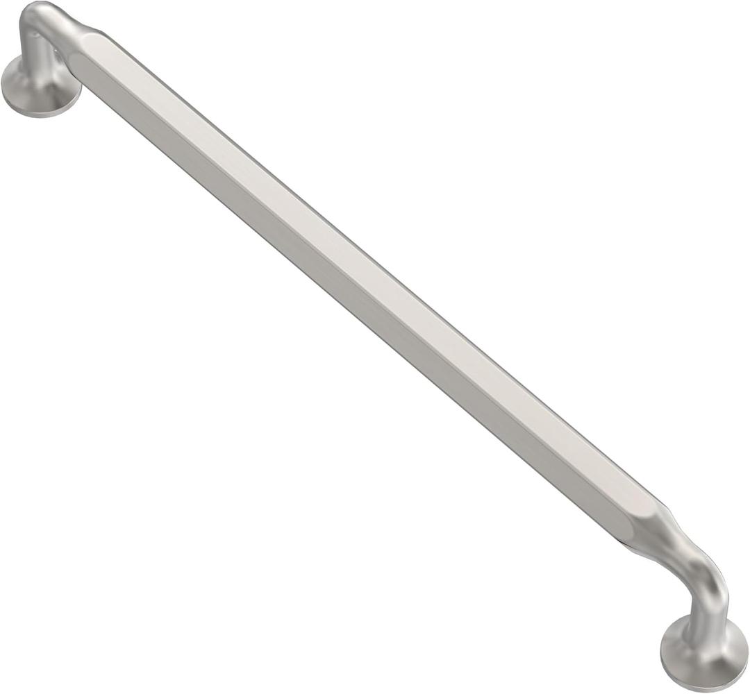 Alzassbg 10 Pack Brushed Satin Nickel Cabinet Handles, 7-1/2 Inch(192mm) Hole Centers Arch Cabinet Pulls Kitchen Hardware for Cabinets and Drawers AL3109SN