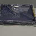 Serving Tray with Polished Metal Handles, 16.5''x12'' Rectangle Coffee Table Tray, Modern Decorative Tray, Large Ottoman Tray, Perfect for Storage and Display (Blue)