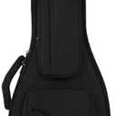 GHOSTFIRE FOALS Phantom Series Electric Guitar Case Colorful Guitar Gig Bag Super thick with Storage Space (Black, Electric Guitar)