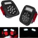 LED Replacement Tail Lights Taillights for 1979-2006 Jeep Wrangler TJ YJ CJ-5 CJ-7 , Smoke Lens BAR Square Brake Stop Turn Signal Reverse License Plate lamp w/ Side Marker Light Assembly, 2PCS