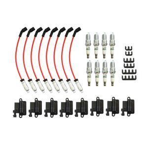 8 Pack UF271 Ignition Coils Double Iridium Spark Plugs & Wires Compatible with Silverado/Sierra 1500 2500 3500 Compatible with Yukon XL 1500 2500 1999-2007 4.8L 5.3L 6.0L 19299585 19299585