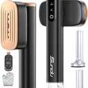 Travel Steamer for Clothes with 2 Water Tanks (180 ml and 100 ml),15s Fast Heat-up,24 g/min Strong Steam Performance, Portable Garment Steamer with Touch Control, LED Display, Steam Iron(Black)