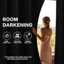 Black Velvet Blackout Curtains 84 Inches, Luxury Soundproof Thermal Insulated Super Soft Curtain Elegant Room Darkening Drapes with Back Tab Rod Pocket for Bedroom Living Room, W52 x L84, 2 Panels