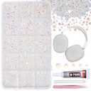 12000Pcs Clear AB Rhinestones for Bedazzling Kit, 2/3/4/5/6mm Mix Sizes Jelly Bedazzling Resin Gems, Gems Bedazzling for Crafting, Flatback Rhinestones for Craft DIY Face Makeup Crafts Tumblers