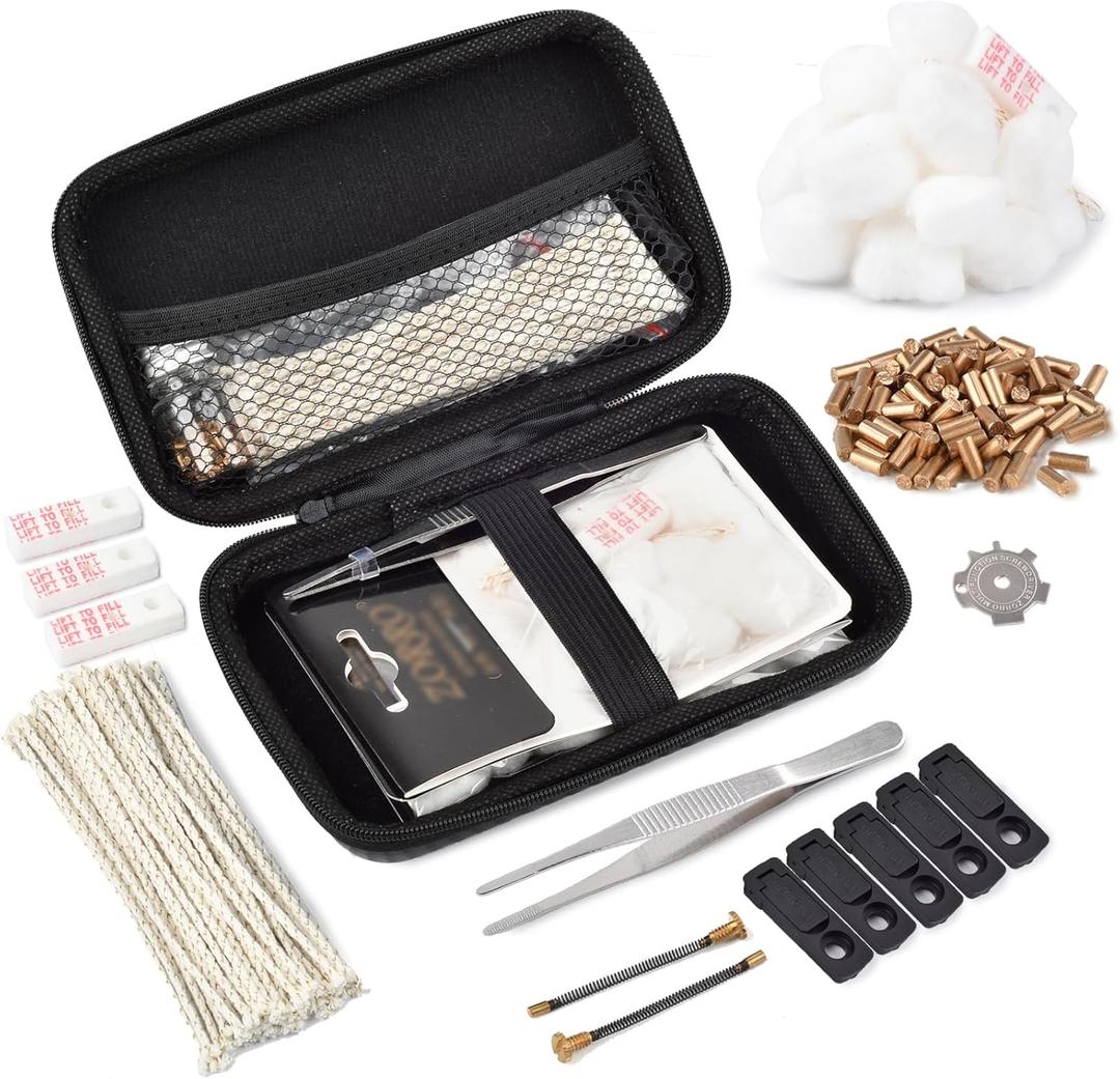 Lighter Repair Kit with Case, Vintage Lighter Repair Kit, Flint Screw Kit, Lighter Accessories Repair Kit Tools for Fluid Lighter, Petrol Lighter Repair and Maintenance Kit