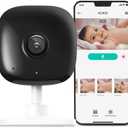 Kasa 2K+ Indoor Wired Security Camera - Works as a Baby Monitor & Pet Camera, Person/Motion/Baby Cry Detection, 2-Way Audio, Night Vision, Subscription-Free Local Storage or Optional Cloud, KC400