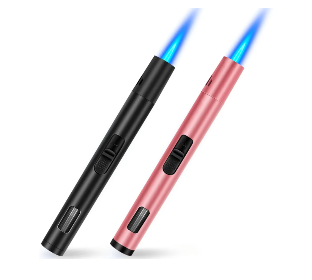 LcFun Torch Lighters 2 Pack Refillable Butane Lighter, Butane NOT Included, Windproof Adjustable Jet Flame Long Lighters for Candle, Grill, BBQ, Camping LcFun Torch Lighters 2 Pack Refillable Butane Lighter, Butane NOT Included, Windproof Adjustable Jet Flame Long Lighters for Candle, Grill, BBQ, Camping