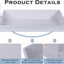 6 x Geelin 2 Pack 26" x 13.5" Corrugated Plastic Cage Liners Base 1 x 2 Panel Size Guinea Pig Cage Liner for Guinea Pigs Hedgehogs Rabbits Applied with C&C Cages, White