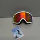 Ski/Snowboard Goggles for Men Women, OTG Snow Goggles Anti Fog 100% UV Protection Snowboarding Goggles (A01-white/Revo Red)