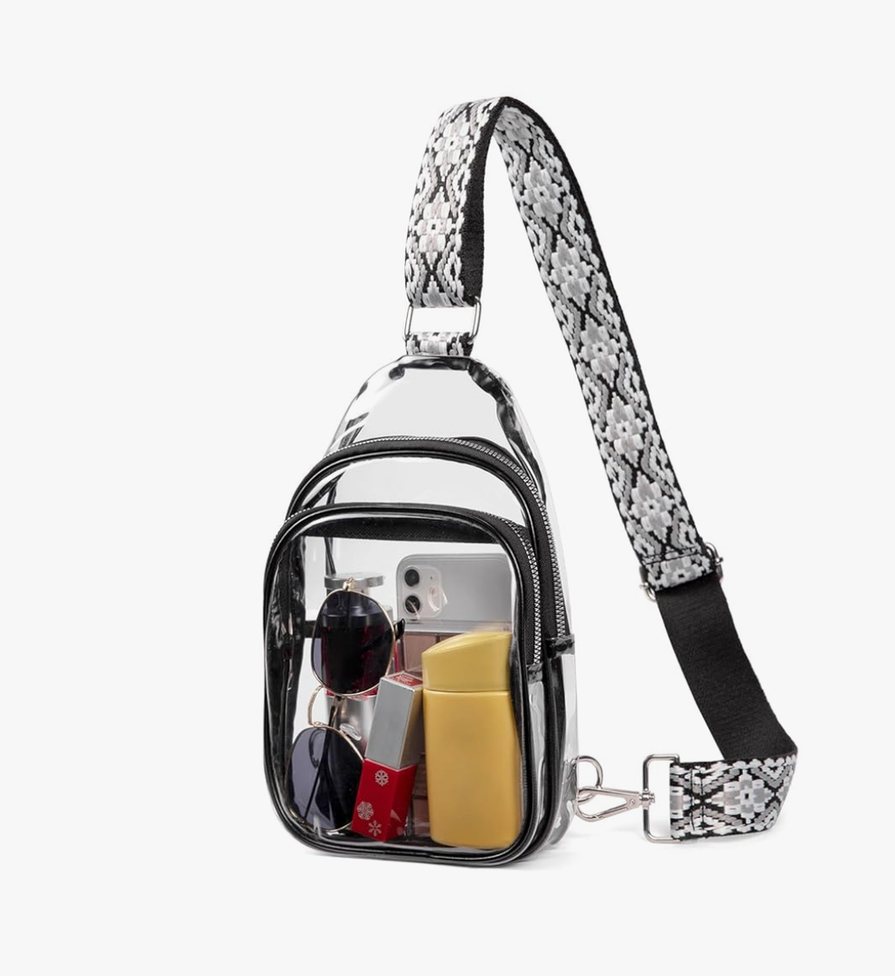 CLUCI Clear Bag for Stadium Events, Clear Crossbody Bag Purses for women stadium Transparent, Concerts Sports