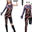 DreamJ Girls Snake Costume Outfit Singer Concert Bodysuit Cosplay Jumpsuit Halloween Costume (X-Large)
