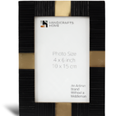 Handicrafts Home Black Picture Frame, Handmade Resin & Brass 5x7 Frame for Christmas Decor & Holiday Giftings, Deco Collection Photo Frames for Home & Wall Decor, Shelf & Desk Decor & Gallery Wall