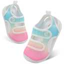 JIASUQI Baby water shoes for girls sandals for toddler swim shoes barefoot sandals Colorful Size 3-4