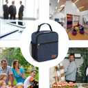 Femuar Lunch Box for Men Women Adults Small Lunch Bag for Office Work Picnic - Reusable Portable Lunchbox, Blue