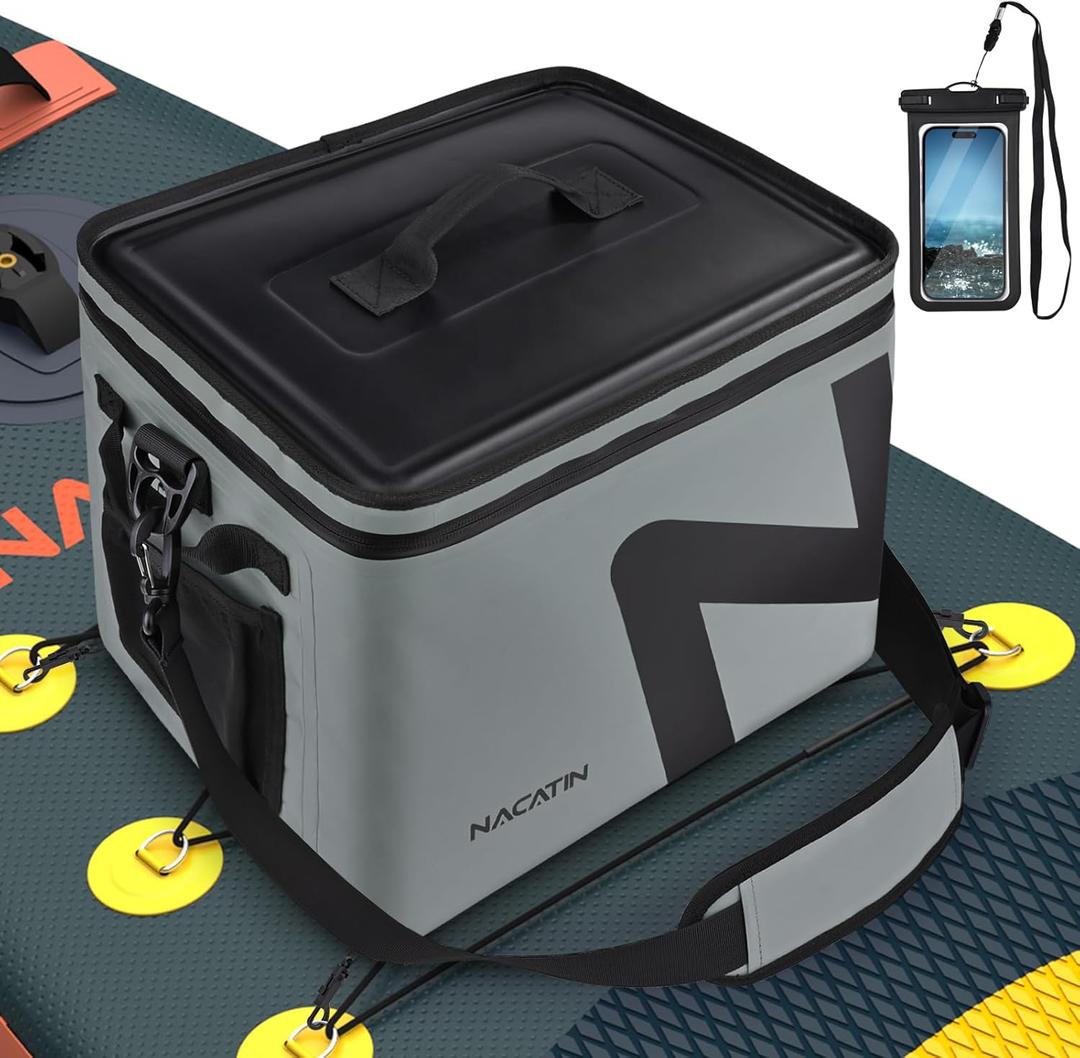 20L Cooler Bag, Large 5-Layer Leakproof Insulated Cooler with Bottle Opener, Removable Inner Liner Cooler Bag for Travel, Camping, Picnic, Paddle Board
