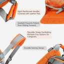Upgrade Wheelchair Transfer Sling Seat Cushion Lift Stair Slide Board Emergency Evacuation Elevator Slide Pad Three Layer Design Durable Lifting Sling for Elderly Bariatric Handicap Orange, Standard