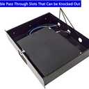 3U Rack Mount Drawer Server Cabinet Case for 19 Inch AV/Network/DJ Equipment Lockable Deep Drawer with Key, 3U x 5.25" x 19" x 5.25"