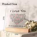 Gifts for Boyfriend Girlfriend, I Love You Acrylic Plaque Gifts for Him Her, Wedding Anniversary Birthday Gift for Men Women, Christmas Valentines Romantic Gift for Husband Wife