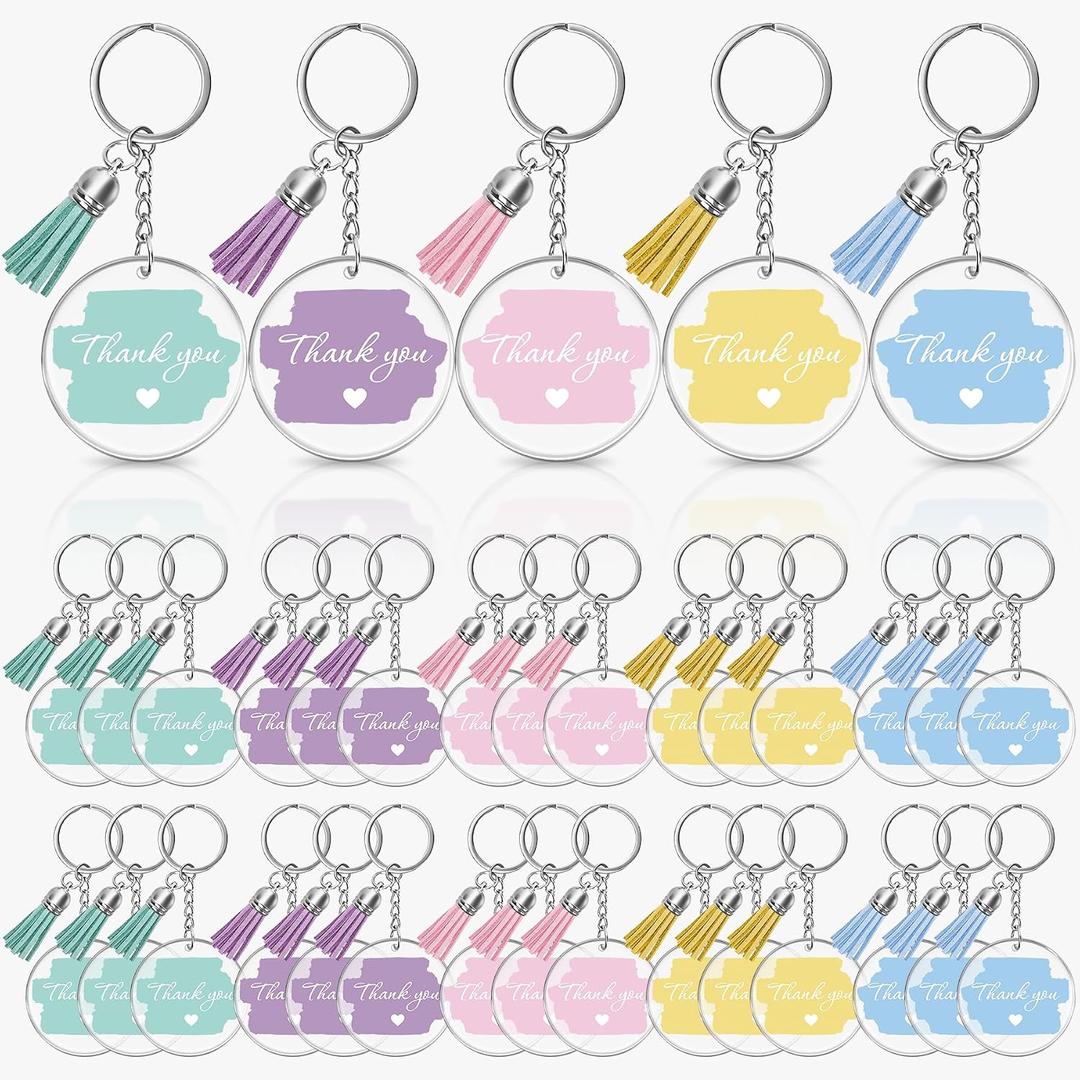 Employee Appreciation Gifts Inspirational Double Sided Acrylic Keychains Thank You Gift for Women Coworker
