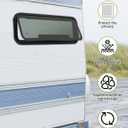 RV Ventilation Window 34" W x 11" H | Universal Awning Van Bunk Window | Removable Screen| Sliding Design with Trim Rings | DOT Certified Replacement for Camper Trailers and Motorhomes