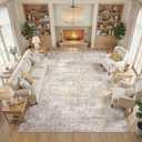 8x10 Area Rug for Living Room Large Modern Neutral Abstract Rugs Washable Nonslip Backing Soft Carpet for Bedroom Dining Room Office Decor Grey/Brown