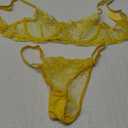 Lilosy Sexy Floral Embroidered Mesh Women Underwire Push Up Lingerie Set S