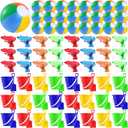 24 Set End of Year Students Gift from Teacher Bulk Beach Sand Bucket and Shovels Balls Water Squirts Summer Pool Party Favors Preschool Kindergarten Graduation Gifts for Kids(Classic Beach Bucket Set)