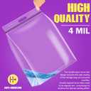 FURWEY 25 Gallon Extra Large Storage Bags 35x 24Resealable Clear Bags with Handle 4 Mil Thick Heavy Duty Big Bag for Clothes Pillow Travel Moving,Bedding,Shoes and Toys Storage, Pack of 6