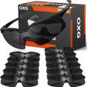 OXG 12 Pack Safety Glasses, ANSI Z87.1 Impact Resistant Anti-Scratch Safety Goggles for Men Women Youth (Grey)