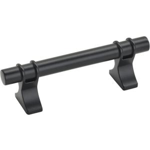 Amerock | Cabinet Pull | Matte Black | 3 inch (76 mm) Center to Center | Davenport | 1 Pack | Drawer Pull | Drawer Handle | Cabinet Hardware