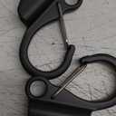 Stainless Steel Boat Anchor Hook Quick Release Hook Anchor System for Small Boat Pontoon and Kayak (Plated Black)