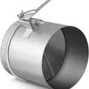 Therwen Backdraft Damper Duct Manual Volume Damper with Sleeve Galvanized Sheet Adjustment Airflow Ducting Branch HVAC Air Balancing for Range Hoods, Fans(1 Pc,6 Inch)