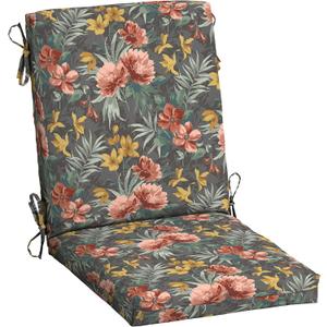 Arden Outdoor Dining Chair Cushion, 20 in x 20 in, Weather-Proof, Rain-Proof, Fade Resistant Patio Cushion for Patio, Dining, or Rocking Chairs 20 x 20, Phoebe Grey Floral