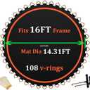 Trampoline Mat Replacement-Fits 16FT Frame with 108 Rings Fits 6.5-7.0" Springs-Mat Diameter 14.3ft (172inch), Not Include Spring and Frame