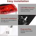 LED Tail Lights Outer Assembly Compatible with 2020-2024 Toyota Corolla Sedan L LE SE, Left Driver Side Rear Light Taillights Replacement # 8156002C10