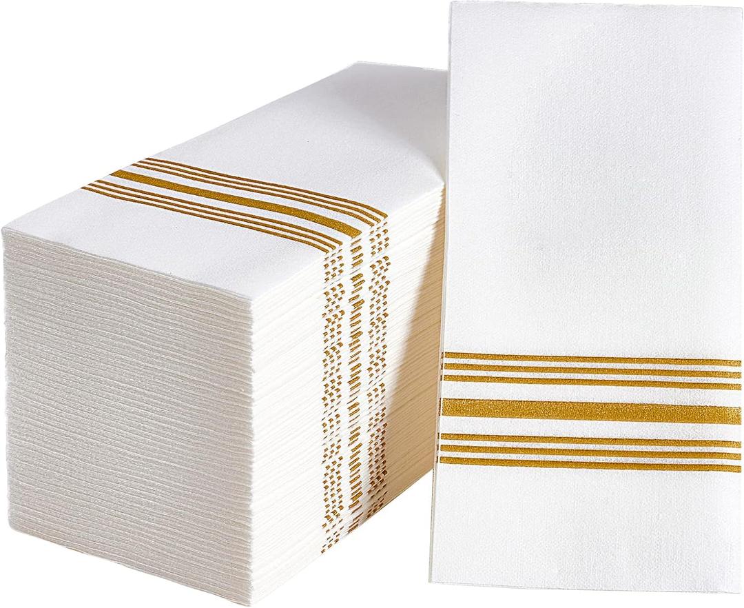 Vplus 150 PACK Guest Towels Disposable Bathroom, Decorative Bathroom Napkins, Soft, and Absorbent Disposable Paper Hand Towel for Dinners, Kitchen, Parties, Weddings, Christmas Party