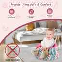 Seat Cover Compatible Baby Seat, Breathable Floor Seat Cover for Girl Boy, Breathable Comfortable Seat Cover, Children Chair Protector, Easy to Install & Remove (Pink Rainbow Plus Velvet)