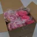 Geosar 8 Bundles Artificial Peonies Flowers Fake Silk Peony Bouquet Faux Peonies Flowers Bulk for Decoration Vase Floral Arrangements Wedding Party Table (Rose Pink,Light Pink)