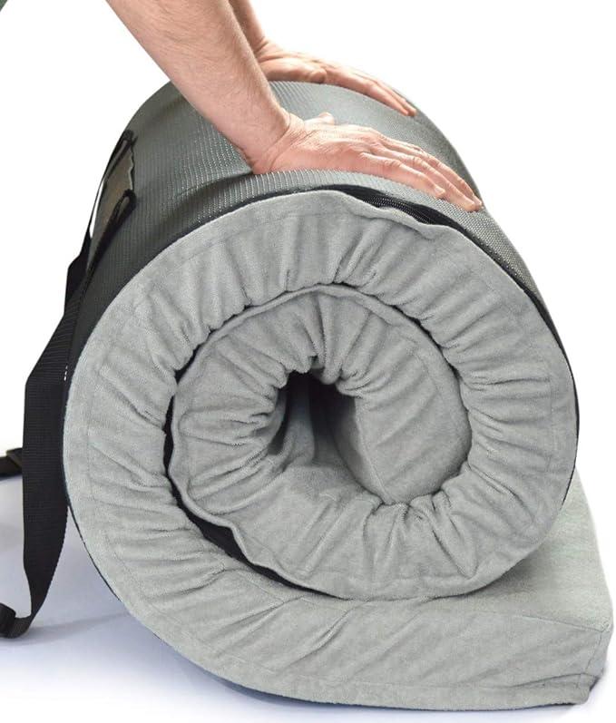 Floor Mattress & Guest Bed,  CertiPUR-US Memory Foamm, Roll out in seconds, Twin, Single, Kid, Guest, Car, Camping, Dorm, Travel Essentials, Waterproof
